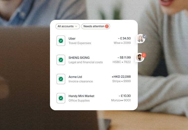 Transaktionsliste mit automatisch erkannten Zahlungen